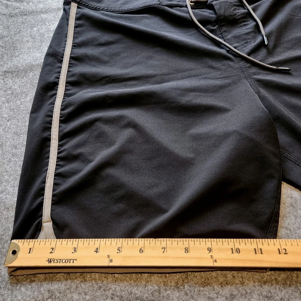 Costa Del Mar Board Shorts Mens 38 Contrast Trim Black Performance Swim Trunks
